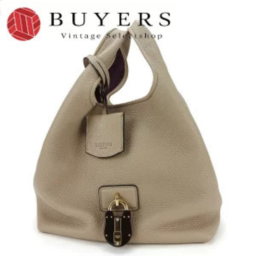 Loewe bag Leather Calle hand Beige Handbag
